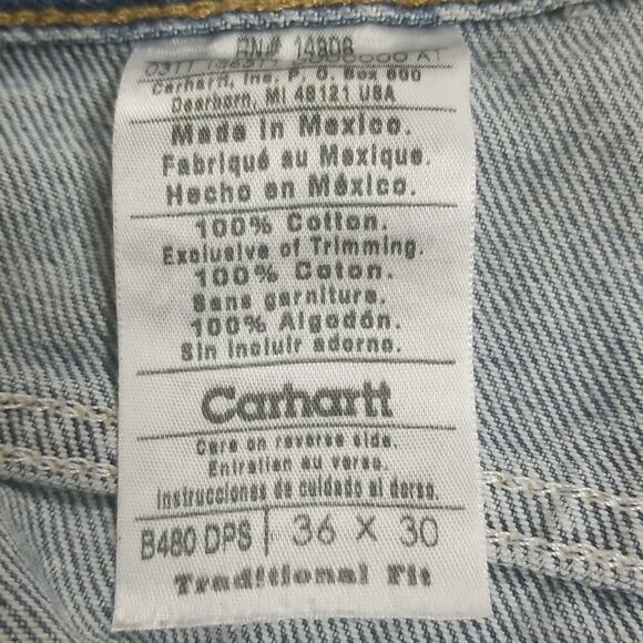 Carhartt Traditional Fit Jeans Size 36 X 30 - Picture 4 of 5